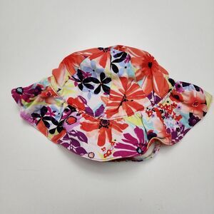 Gymboree Baby Girls Colorful Hawaiian Flowers Floral Hat Size 0-12m New w/o Tags